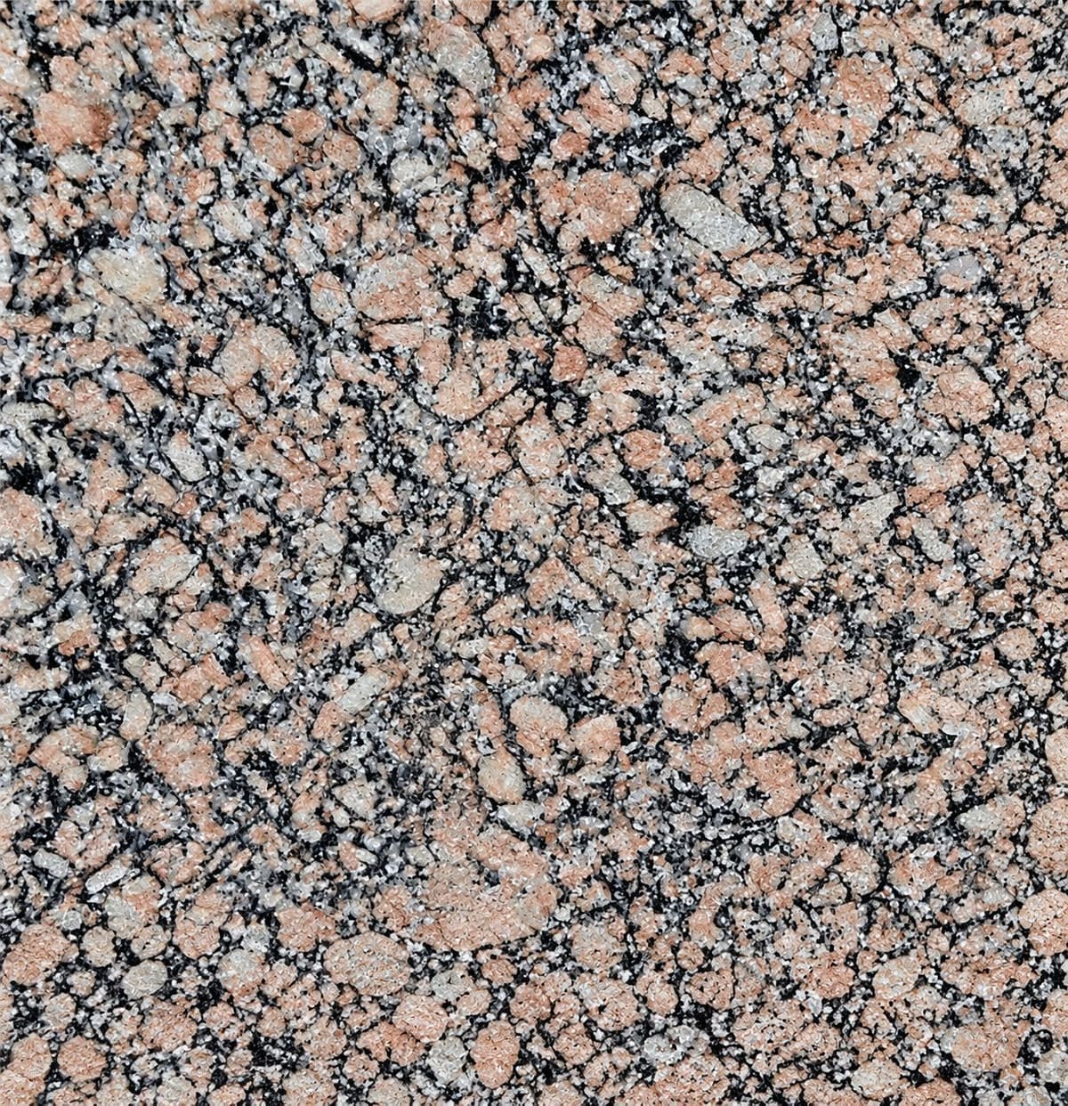 Rosy Pink granite, close-up of the polished surface (sample photo of the variety)